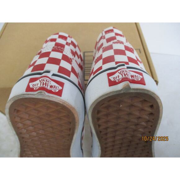 USED Vans Uni Filmore Hightop Sneaker-Tonal Checkerboard Red 6.5 WOMEN - Picture 4 of 7